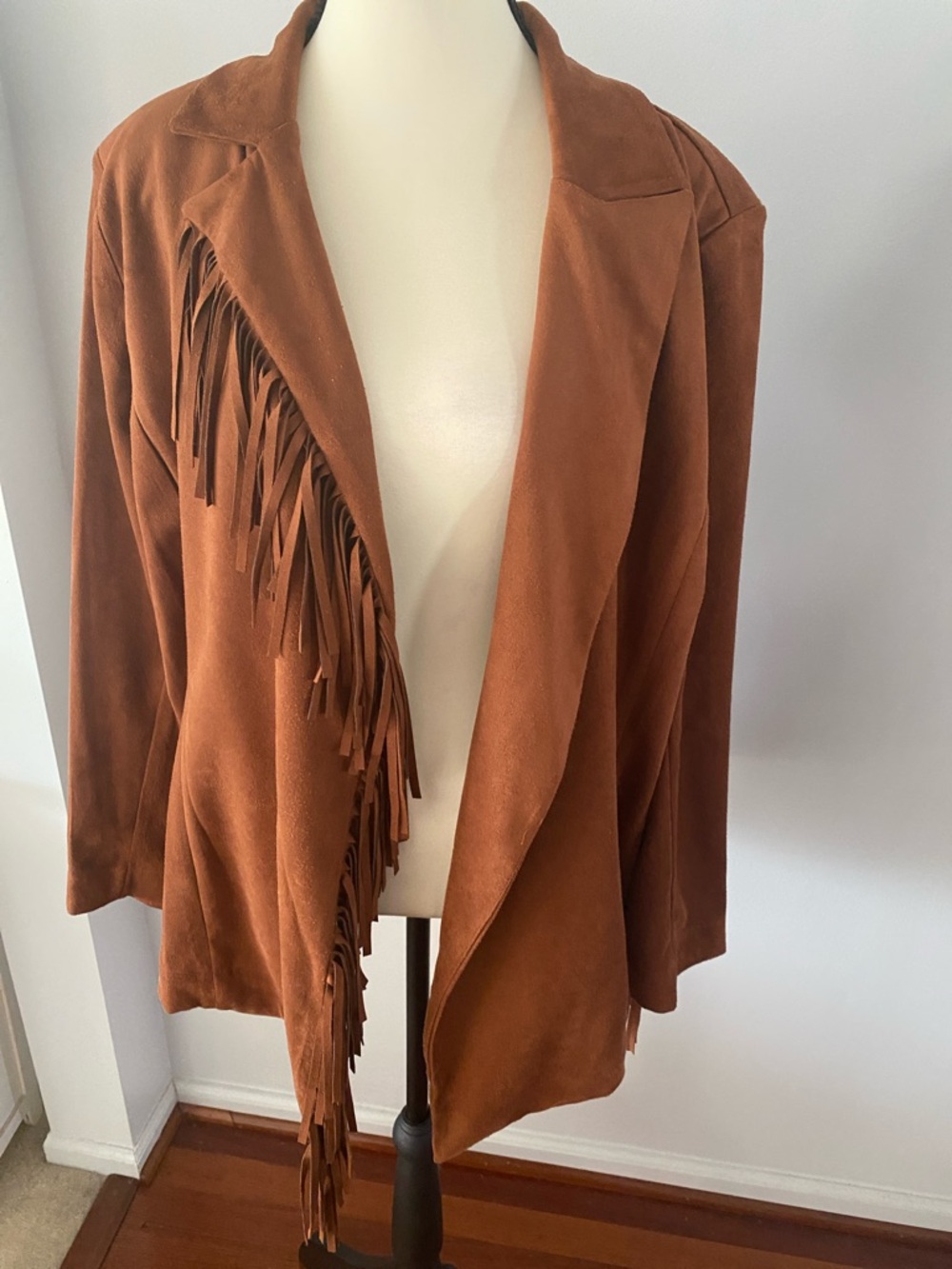 Slim factor by investments 2XL
Faux suede fringe jacket - Picture 2 of 7
